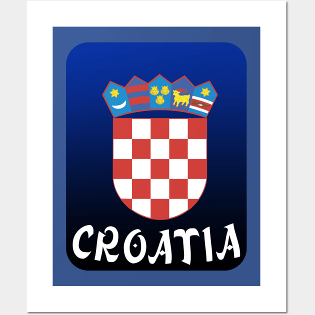 Croatia football fans tshirt world cup 2022 Wall Art by Barotel34
